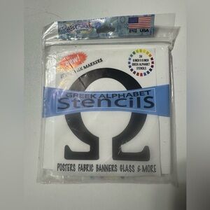 New 6” Greek Alphabet Stencils Set 24 kit Glass Chalk Sorority Fraternity poster